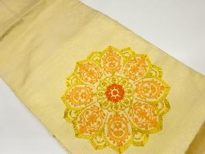 リサイクル　金駒刺繍華文模様名古屋帯